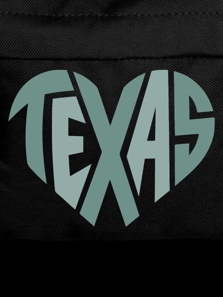 Texas Typography Geometric Heart
