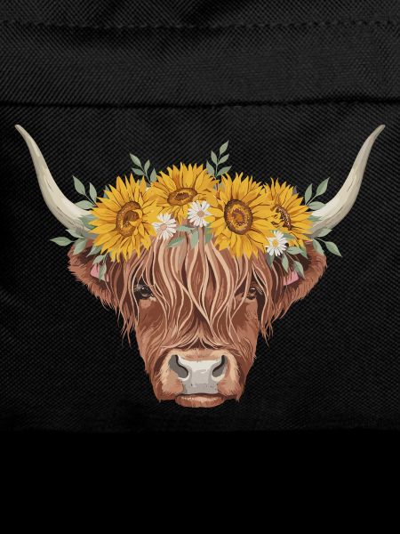 Sunflower Wreath Highland Cow