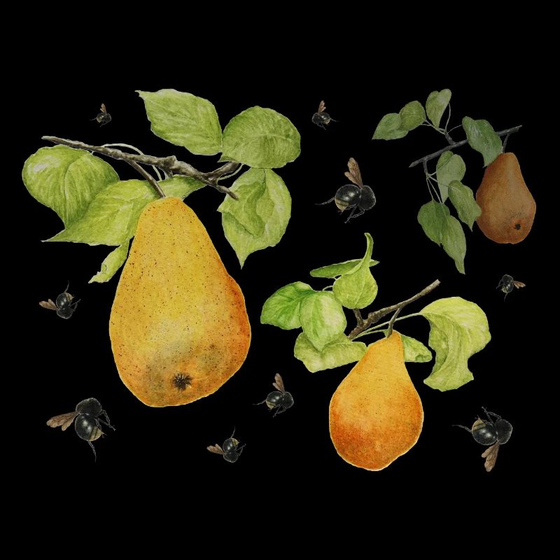 Pears and bumblebees
