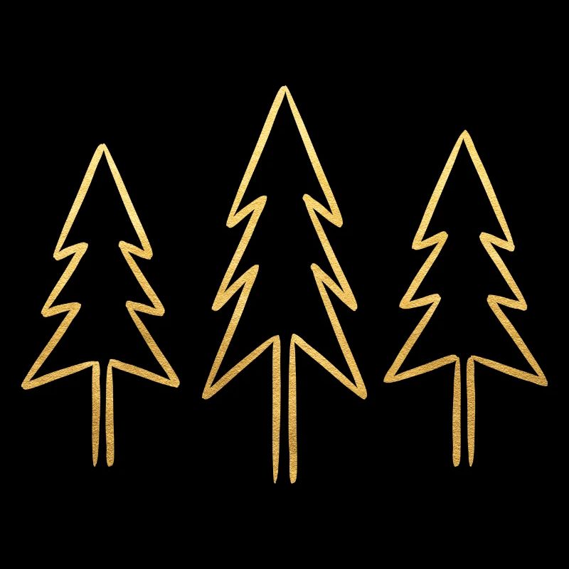 Fir tree gold optics Christmas