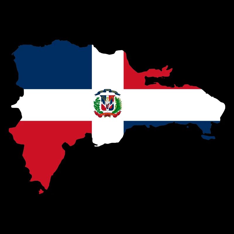 Dominican Republic flag map flag