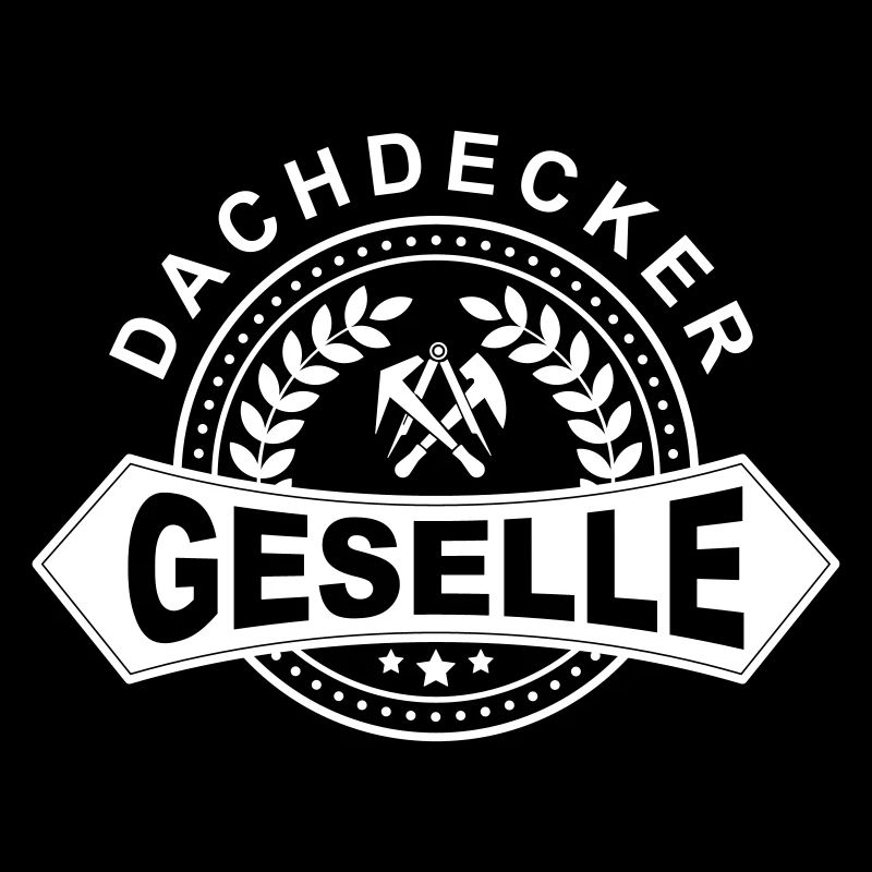 Dachdecker Geselle Lorbeerkranz mit Zunftzeichen
