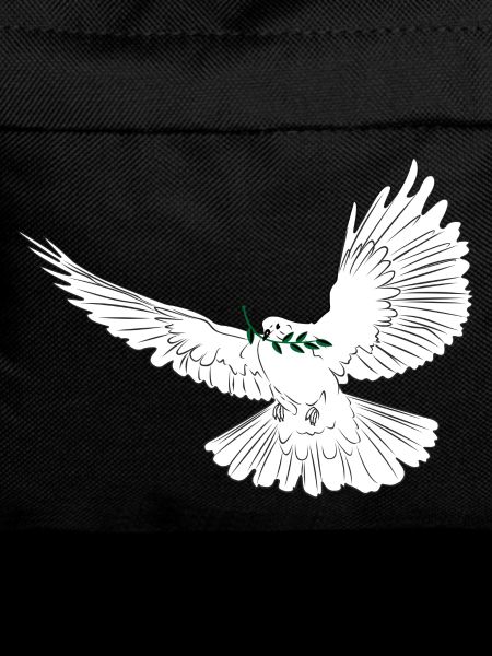 Peace dove white with laurel branch