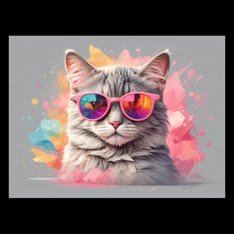 chat coloré