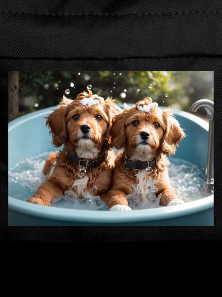 chiens se baignant