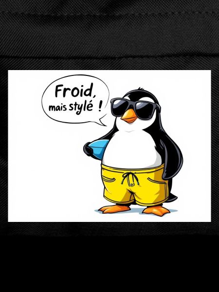Stylish penguin sleeve with glasses