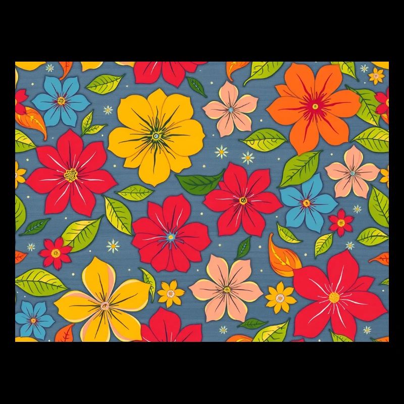 Floral pattern in boho design