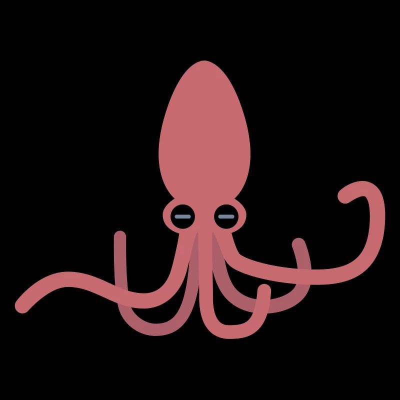 Pink Squid – kawaii cartoon octopus design