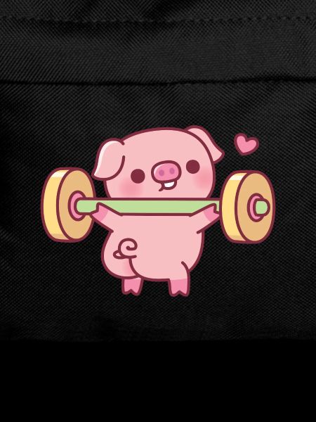 Funny Piggy Doing Squats With Weights