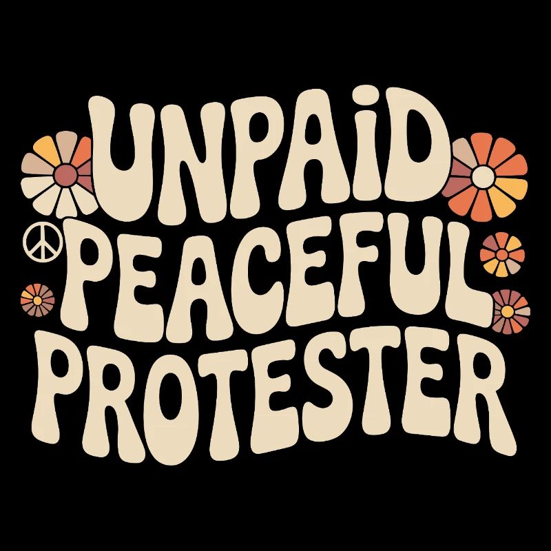Unpaid Peaceful Protester Activist Saying Demo