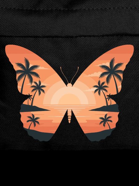 Sunset butterfly on the beach