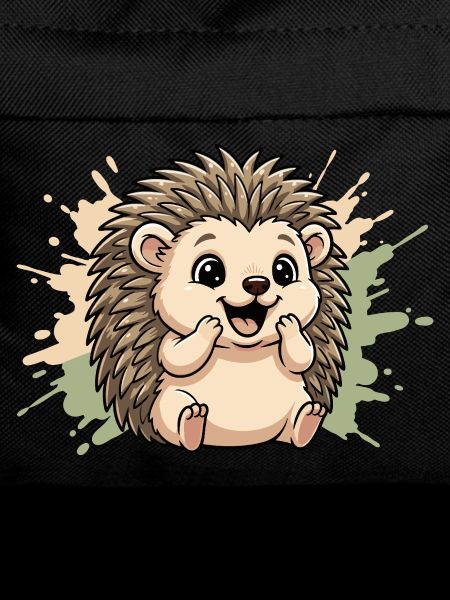 Cuddly hedgehog on pastel spritz