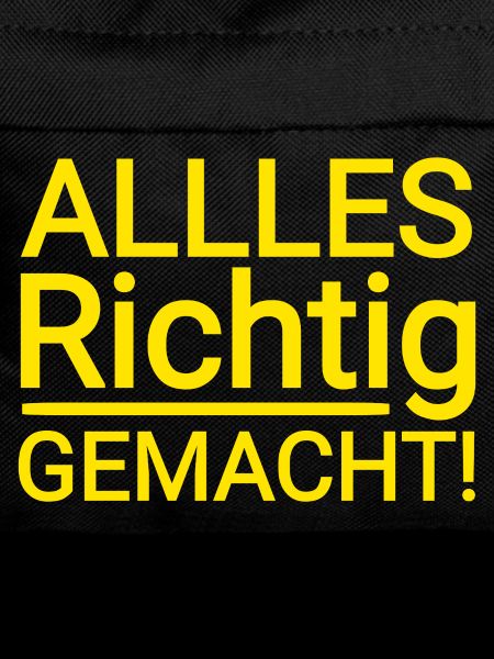 Everything done right text in yellow