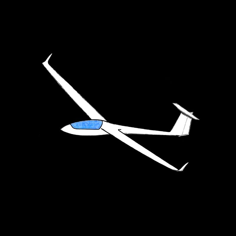 Glider gliding cartoon glider pilot