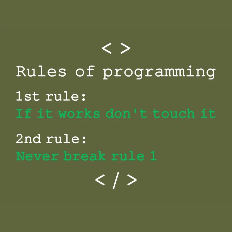 Rules of programming
