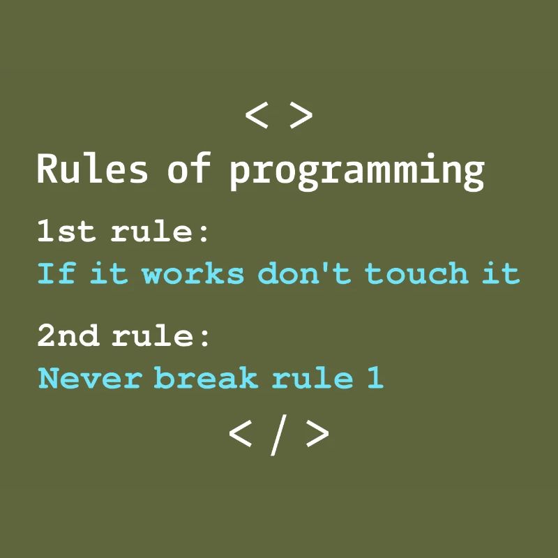 Rules of programming