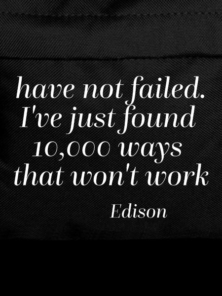 Inspirational Edison Quote Design on mistakes