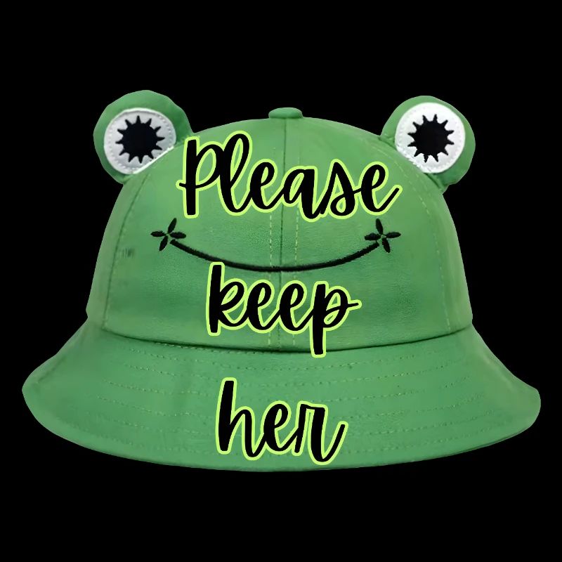 Please keep here - Frog hat