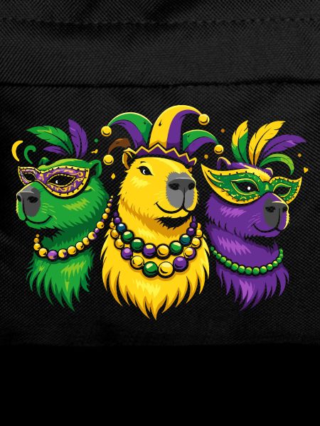 Capybara Mask Festival Trio Mardi Gras