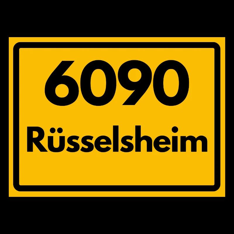 ALTE POSTLEITZAHL PLZ RETRO 6090 RÜSSELSHEIM 