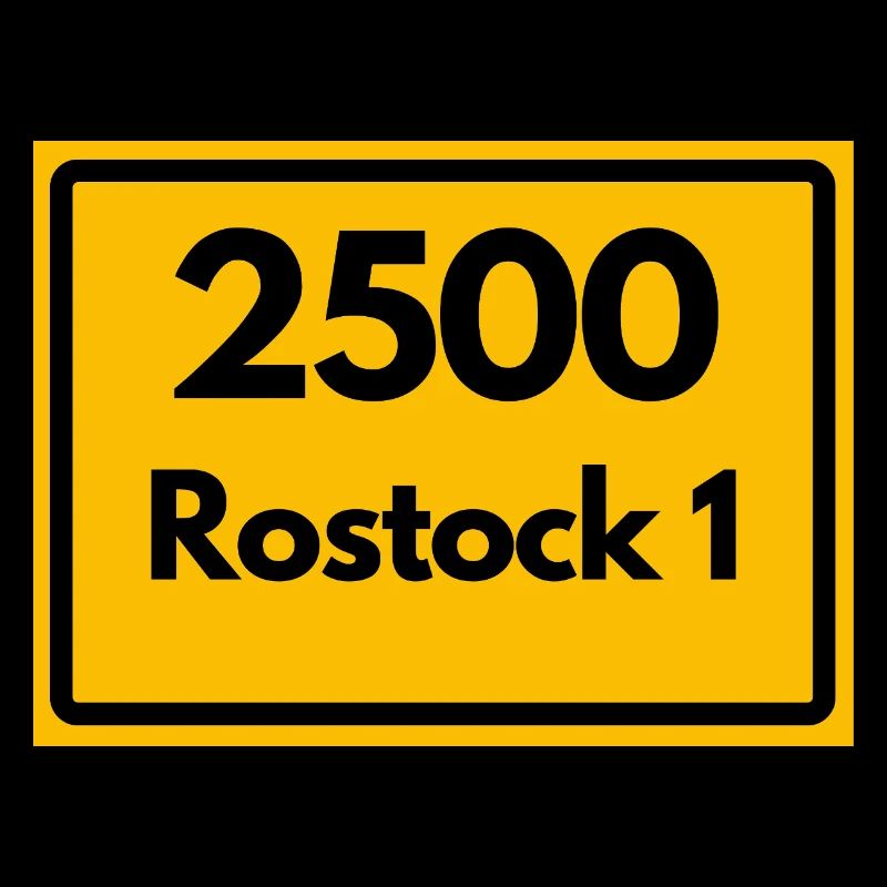 OLD POSTCODE POSTCODE RETRO 2500 ROSTOCK 1 HEIMAT