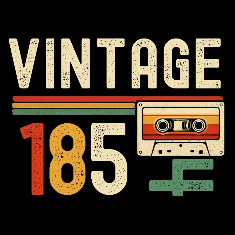 Vintage 85 Cassette Neon Stripes