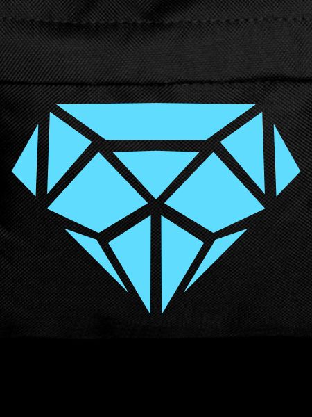 Geometrischer Diamant in Eisblau
