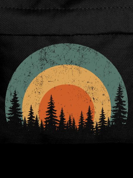 Retro Pine Silhouette im Freien