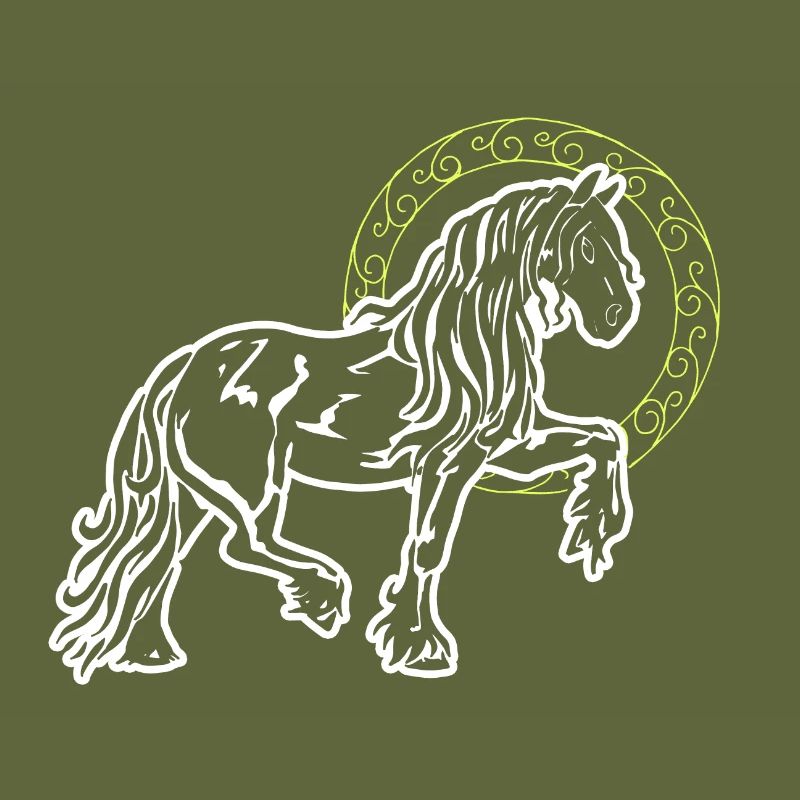 Frise cheval Stolz Drôle Cercle Goldring cadeau