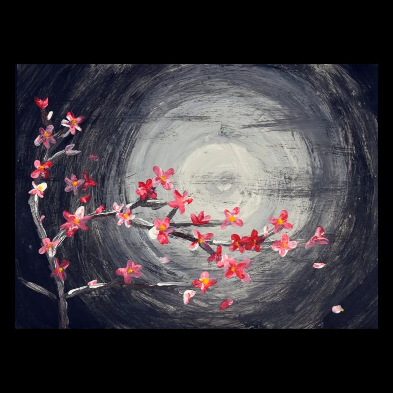 Cherry blossom in the moonlight