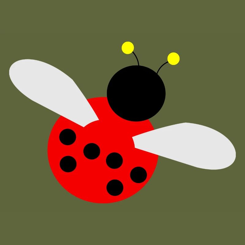 Ladybug with colorful dots and wings