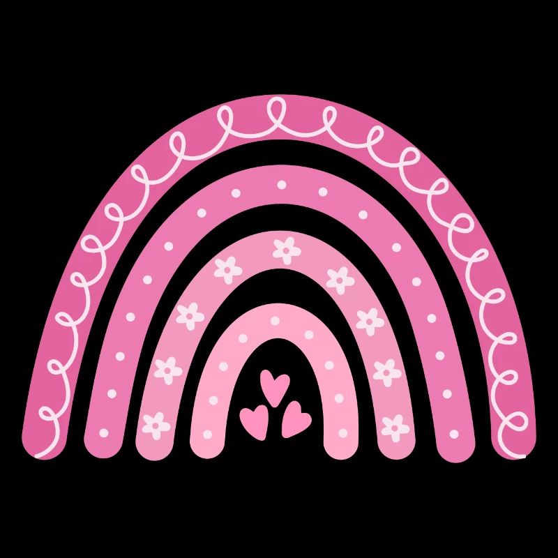 Boho Rainbow Pink Big Sister