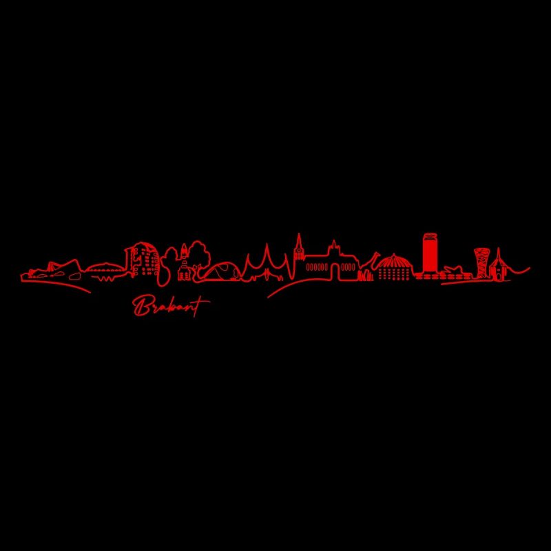Skyline Brabant - ROUGE (Multi Color Vector)
