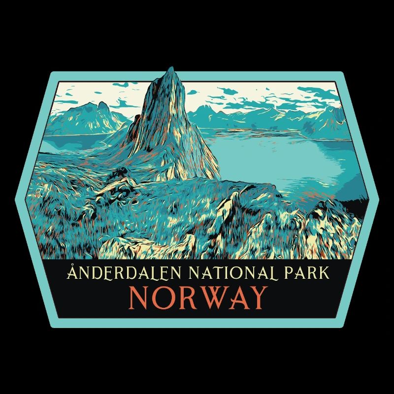 Écusson Paysage Anderdalen : Nature Norvégienne