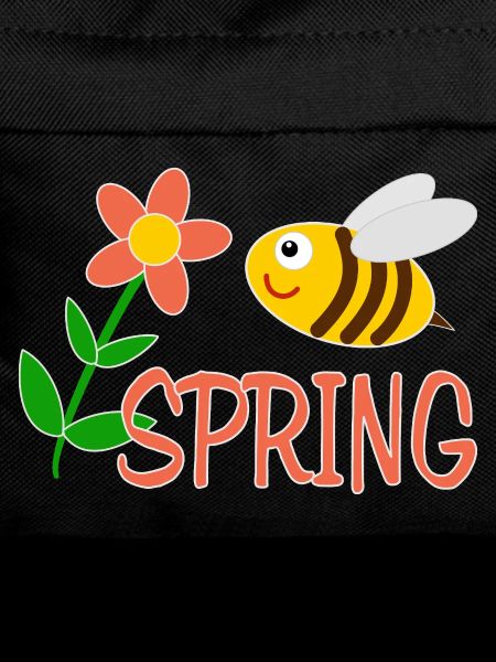 Spring motif with bee