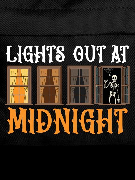 Skeleton at the window at night