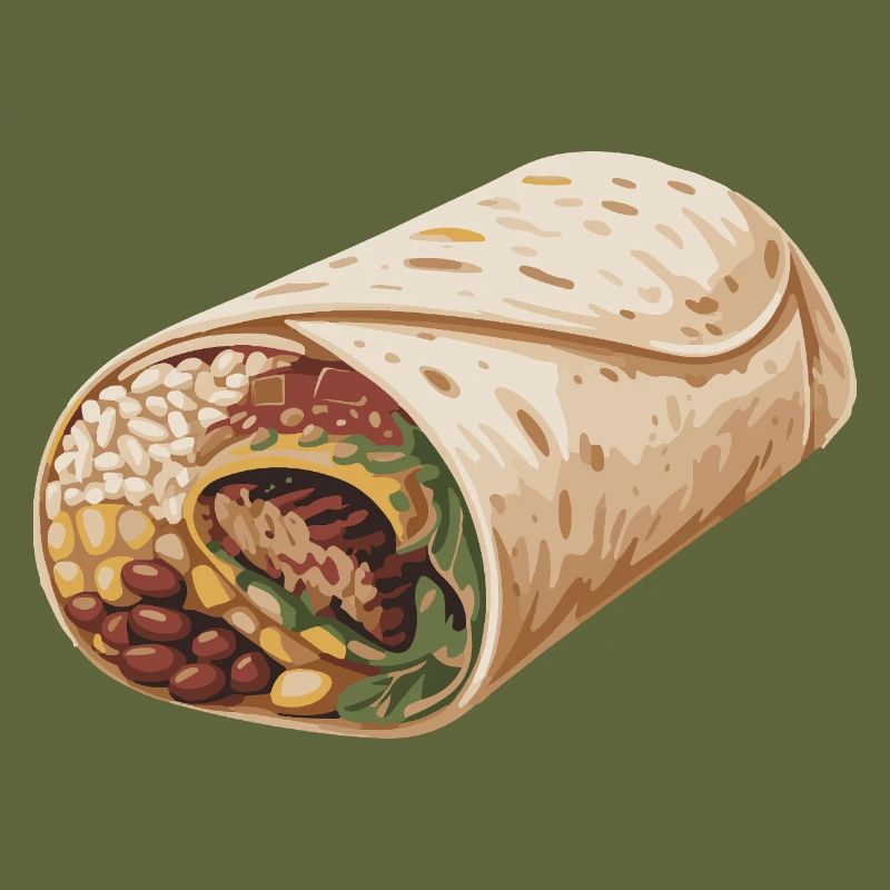 Burrito Wrap Illustration