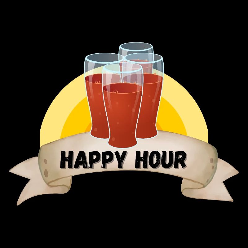Happy Hour Biergläser Banner