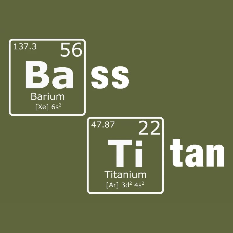 Bass Titanium Periodic Table Elements Nerd