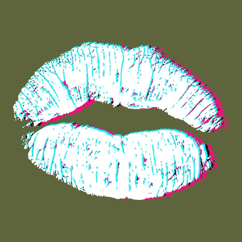 Lippen 3D Kuss