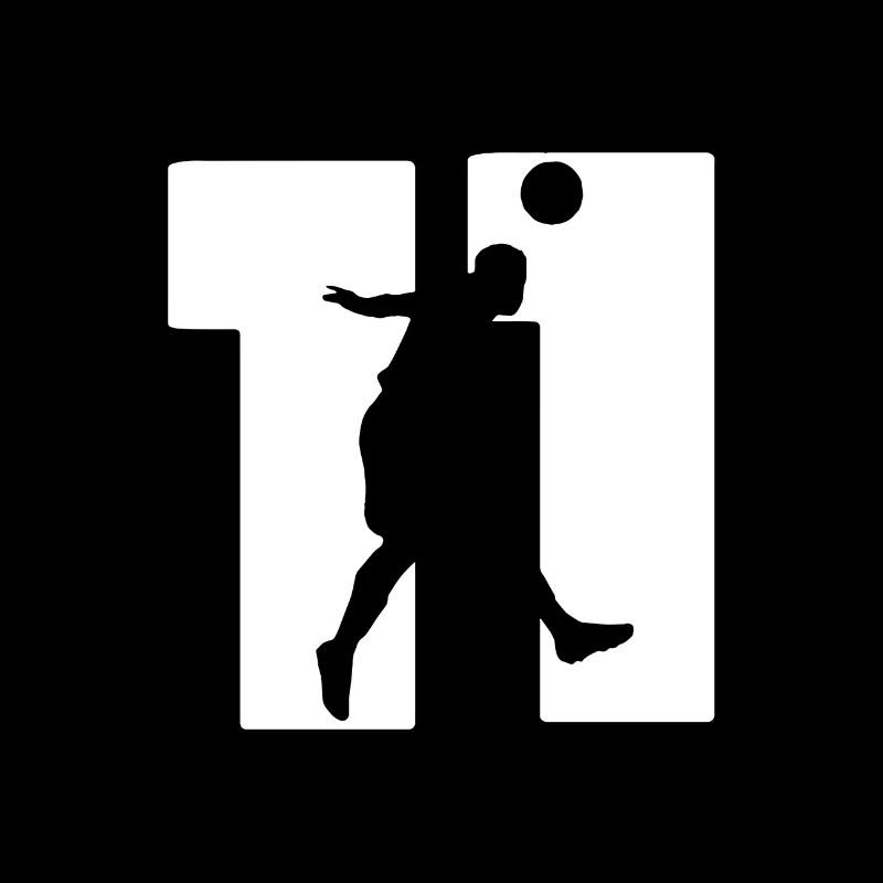 Fussball Spieler Nummer 11 Trikot