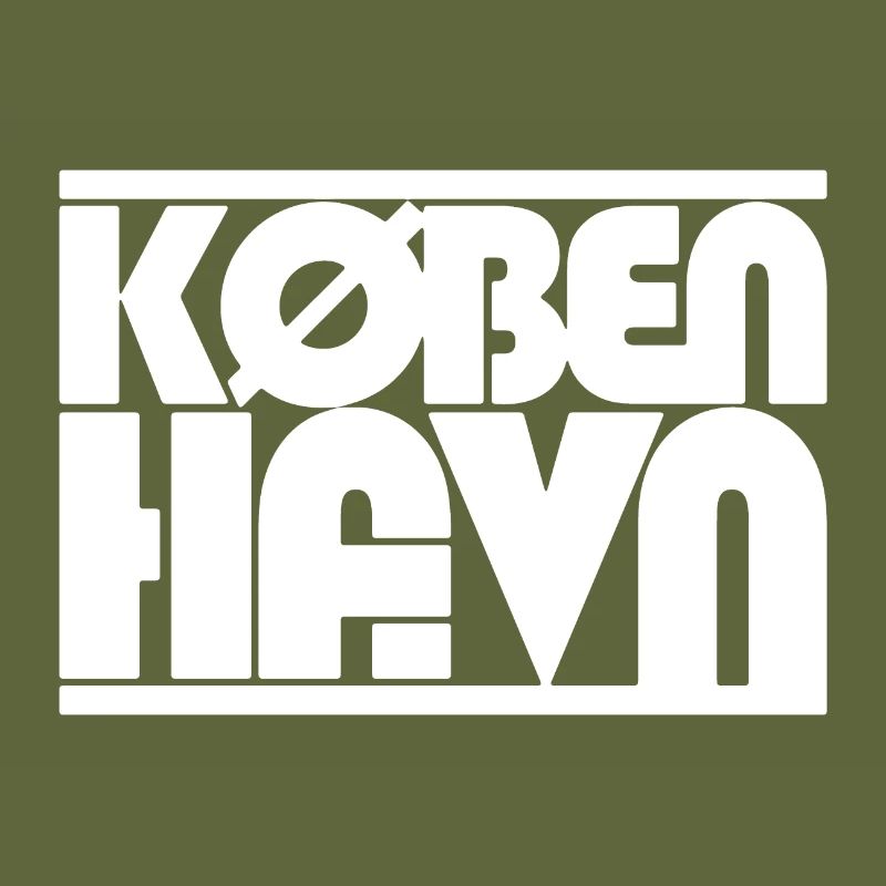 Conception du lettrage du Danmark de Copenhague