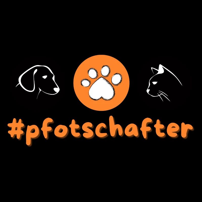 Pfotschafter Hashtag orange / schwarz