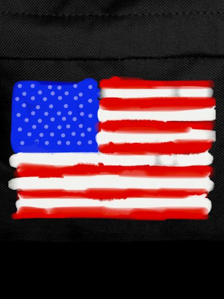Painted American Flag