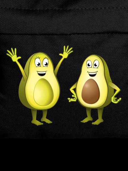 Image of two cheerful avocados