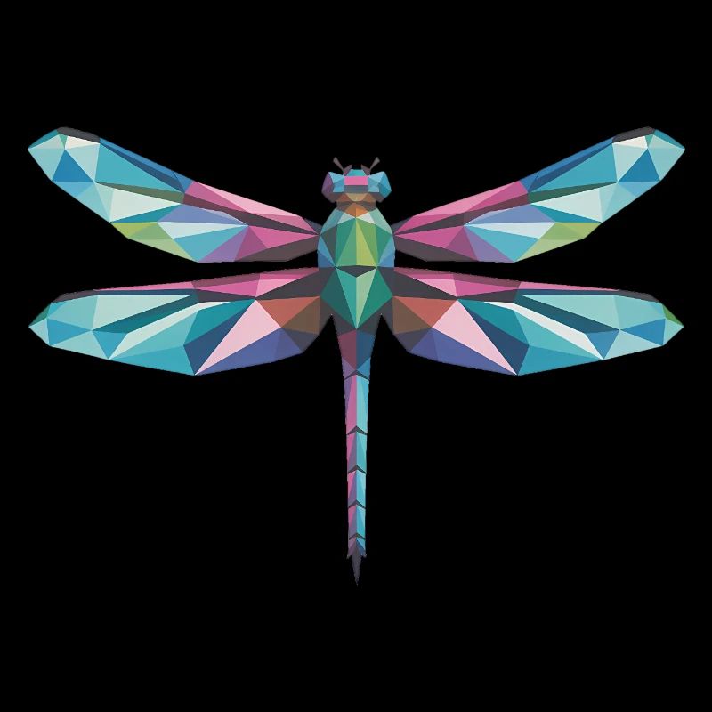Dragonfly - Cooles Low-Poly-Logo