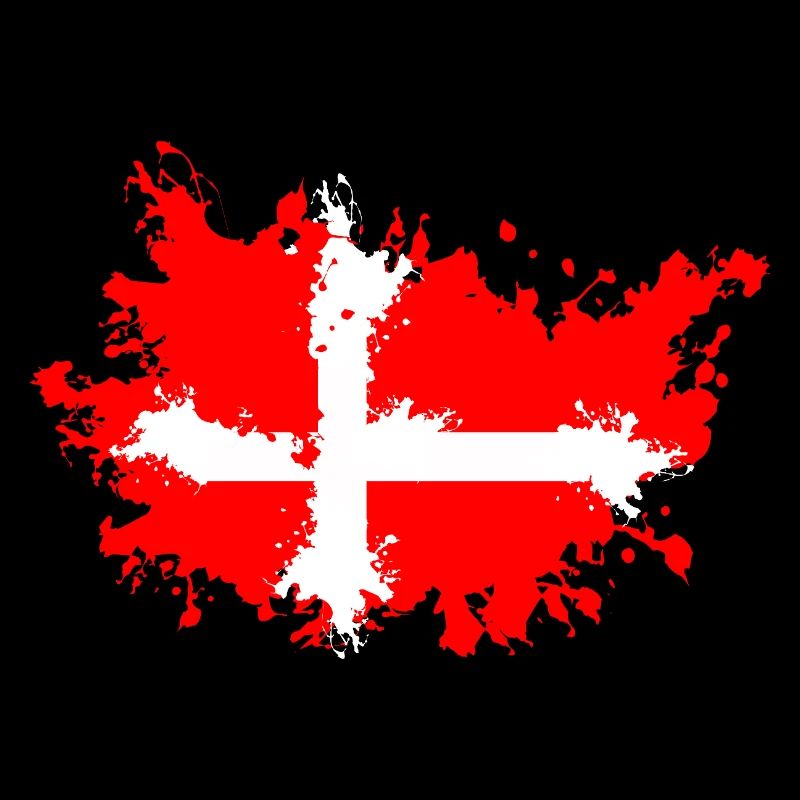 Denmark Splatter Flag