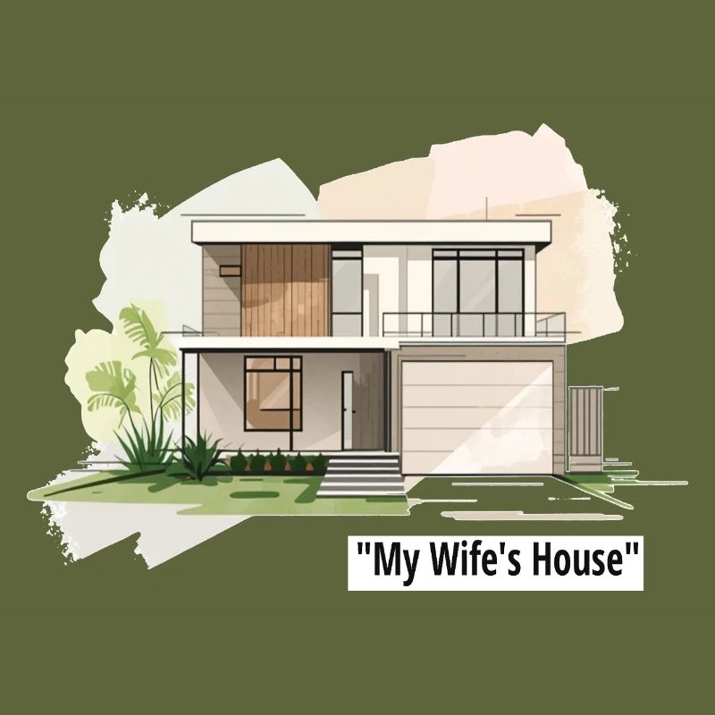 Ultramoderne Familienhausillustration