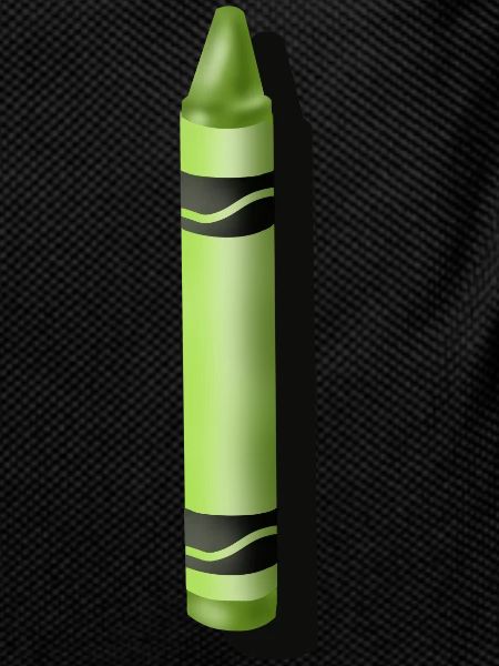 Crayon green - digital drawing
