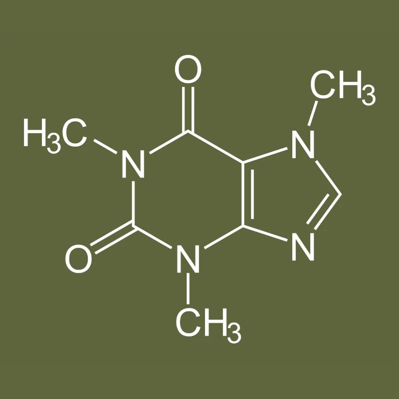 Caffeine molecule structural formula
